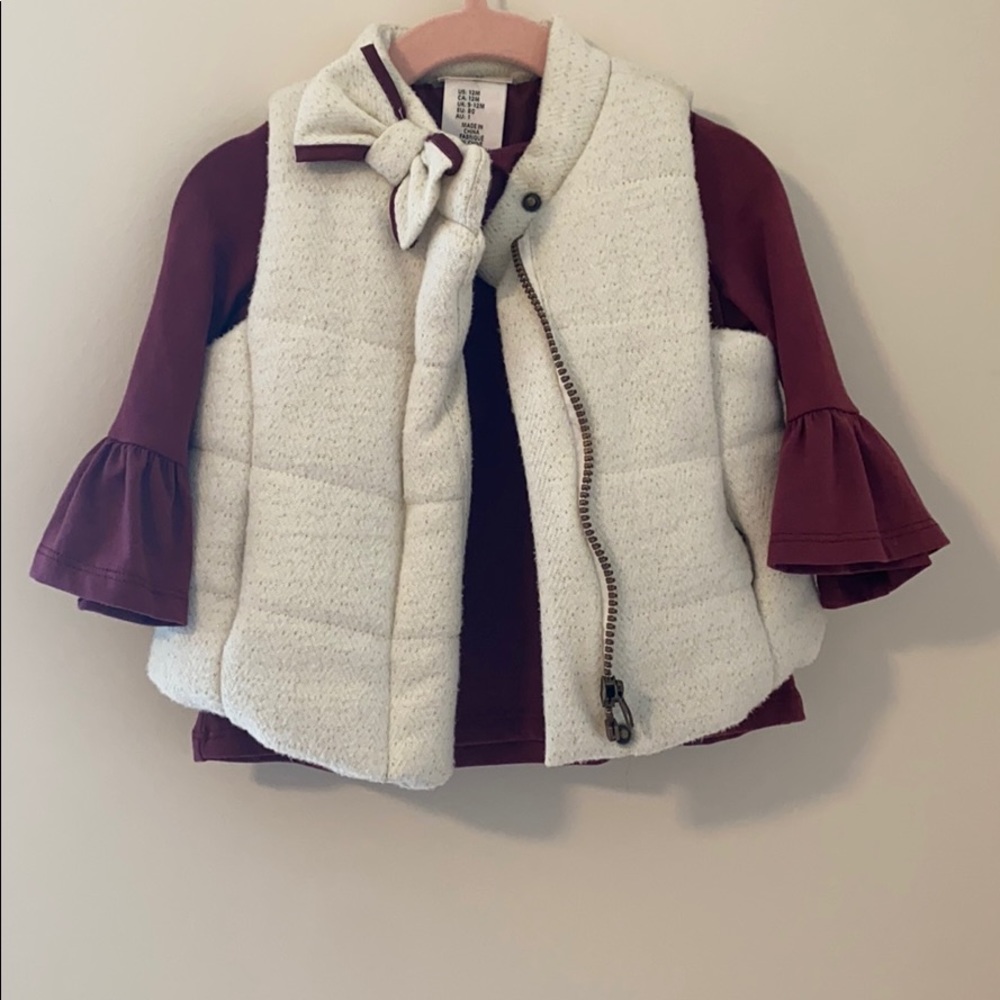 Matching vest and top